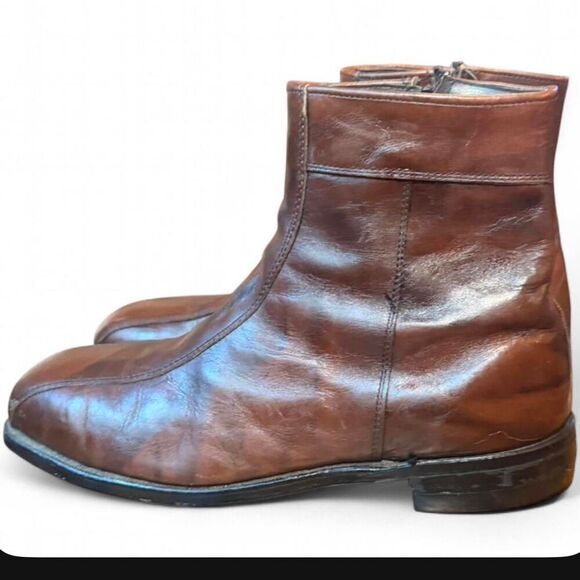 Vintage Thorogood American Heritage Safety Toe Boots Brown Leather Mens 11E USA main image 6